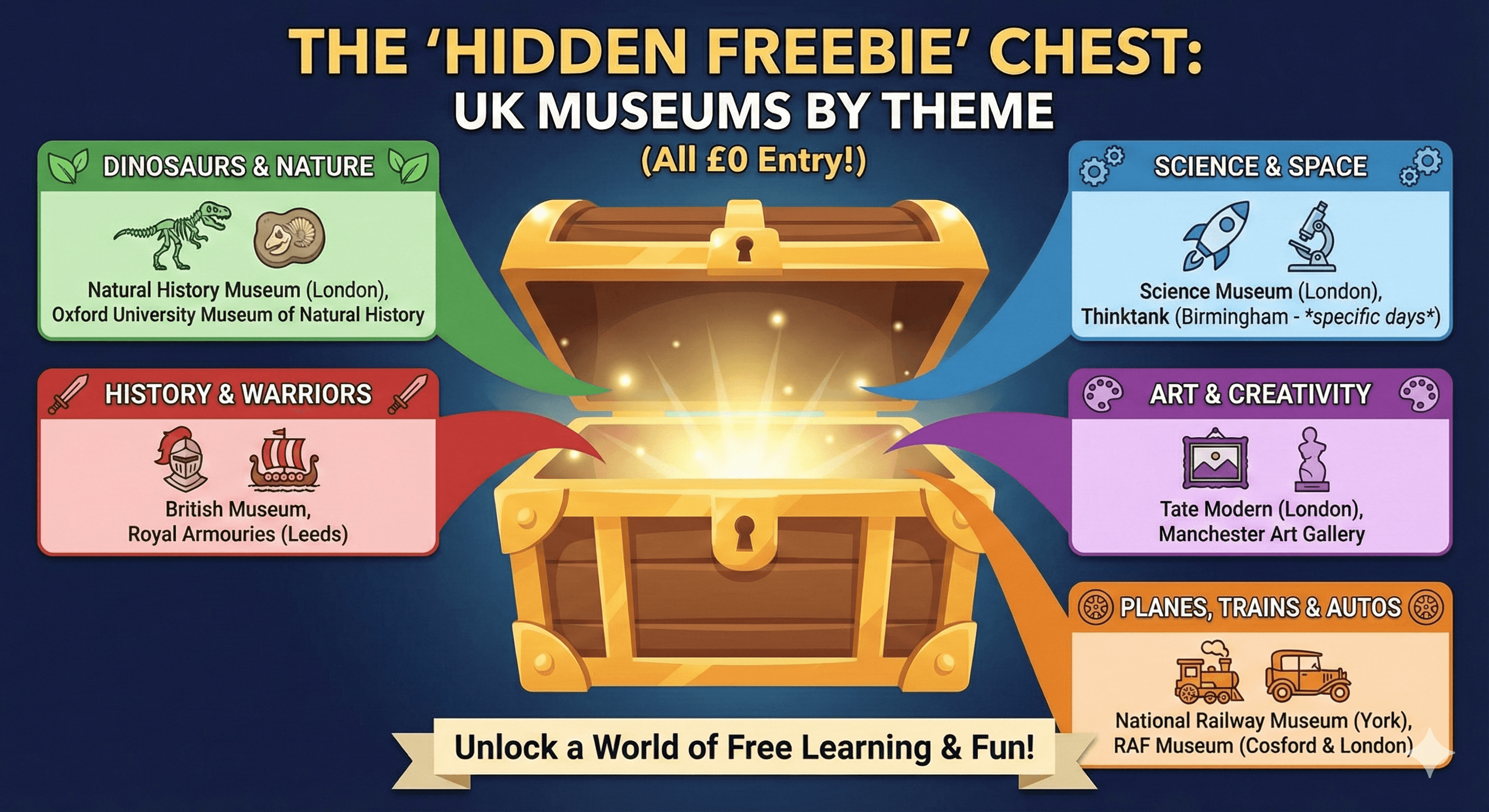 Some of the best days out in Britain cost absolutely nothing. Here's our curated guide to free museums that genuinely deliver—organised by city, wi...